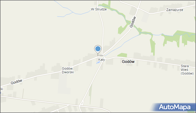 Godów gmina Pawłów, Godów, mapa Godów gmina Pawłów