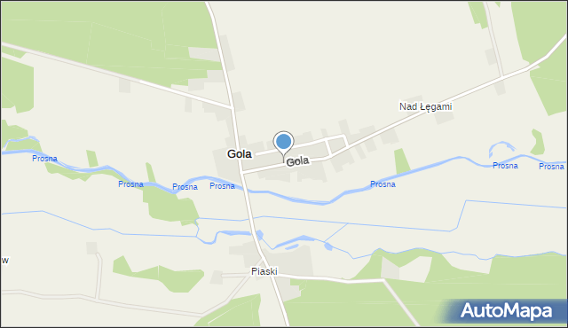 Gola gmina Bolesławiec, Gola, mapa Gola gmina Bolesławiec