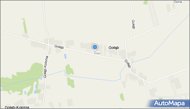 Gołąb gmina Michów, Gołąb, mapa Gołąb gmina Michów