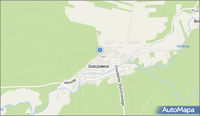 Golczowice gmina Klucze, Golczowice, mapa Golczowice gmina Klucze