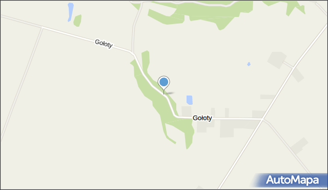 Gołoty gmina Unisław, Gołoty, mapa Gołoty gmina Unisław