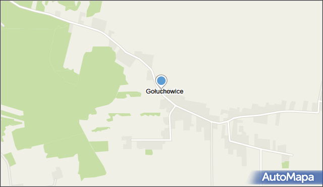 Gołuchowice gmina Kroczyce, Gołuchowice, mapa Gołuchowice gmina Kroczyce