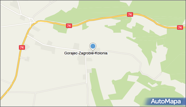 Gorajec-Zagroble-Kolonia, Gorajec-Zagroble-Kolonia, mapa Gorajec-Zagroble-Kolonia