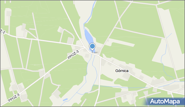 Górnica gmina Trzcianka, Górnica, mapa Górnica gmina Trzcianka