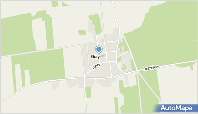 Góry gmina Korczew, Góry, mapa Góry gmina Korczew