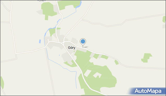 Góry gmina Uniejów, Góry, mapa Góry gmina Uniejów