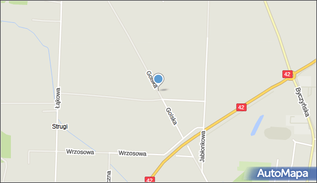 Gorzów Śląski, Golska, mapa Gorzów Śląski