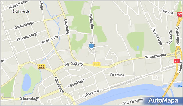 Gorzów Wielkopolski, Góra Powstańców, mapa Gorzów Wielkopolski