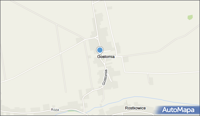 Gostomia gmina Biała, Gostomia, mapa Gostomia gmina Biała