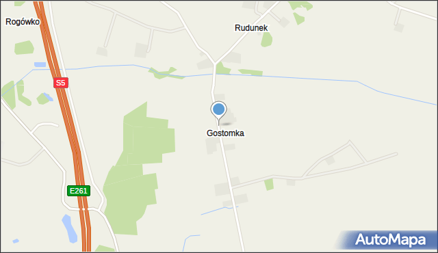 Gostomka, Gostomka, mapa Gostomka