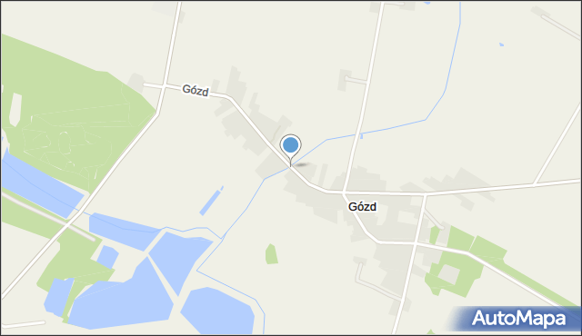 Gózd gmina Kłoczew, Gózd, mapa Gózd gmina Kłoczew