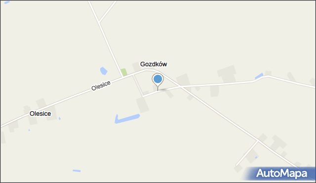 Gozdków gmina Witonia, Gozdków, mapa Gozdków gmina Witonia