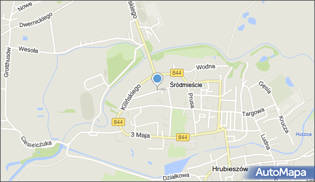 Hrubieszów, Górna, mapa Hrubieszów