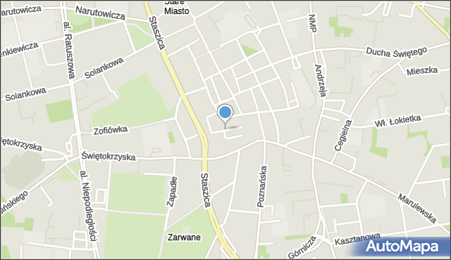 Inowrocław, Gordona Bogdana, ks., mapa Inowrocławia