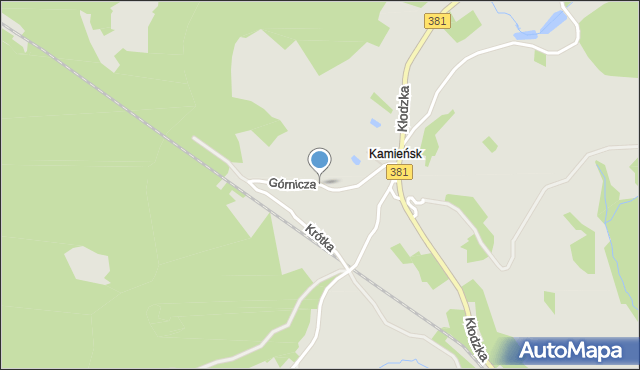 Jedlina-Zdrój, Górnicza, mapa Jedlina-Zdrój