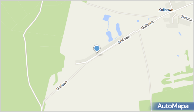Kalinowo gmina Skąpe, Golfowa, mapa Kalinowo gmina Skąpe