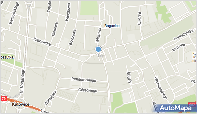 Katowice, Górna, mapa Katowic