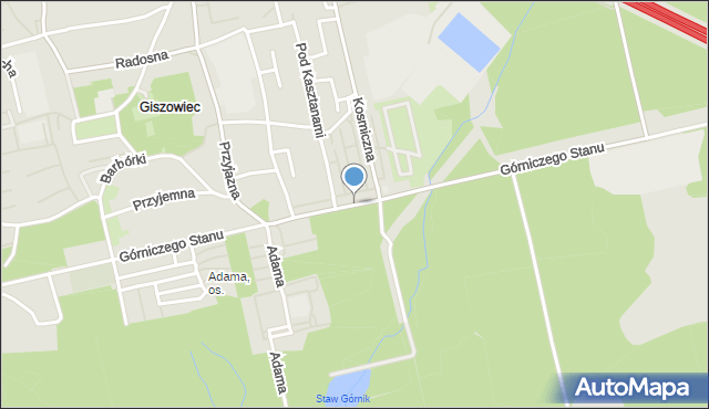 Katowice, Górniczego Stanu, mapa Katowic