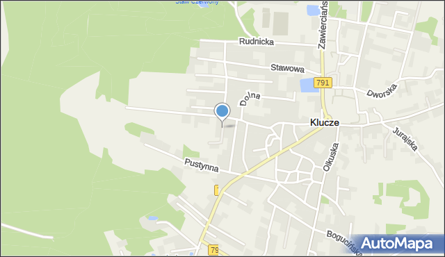 Klucze powiat olkuski, Górna, mapa Klucze powiat olkuski