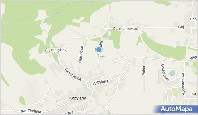 Kobylany gmina Zabierzów, Górska, mapa Kobylany gmina Zabierzów