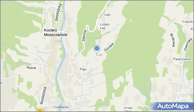 Kocierz Moszczanicki, Górska, mapa Kocierz Moszczanicki
