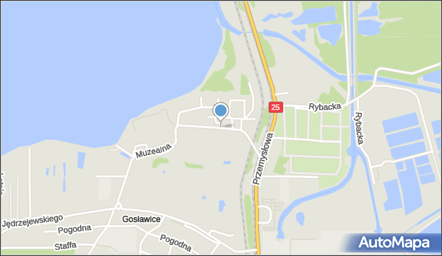 Konin, Gosławicka, mapa Konina