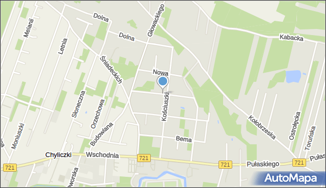 Konstancin-Jeziorna, Górnośląska, mapa Konstancin-Jeziorna