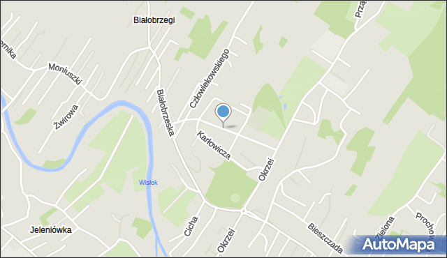 Krosno, Goszczyńskiego Seweryna, mapa Krosna