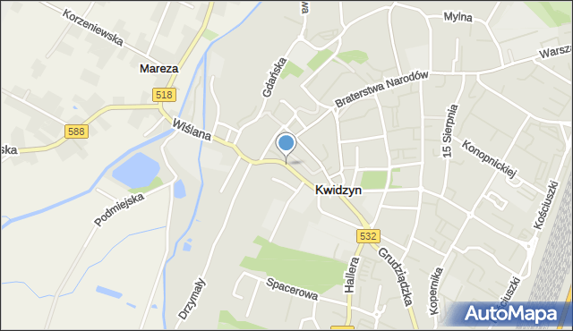 Kwidzyn, Górna, mapa Kwidzyn