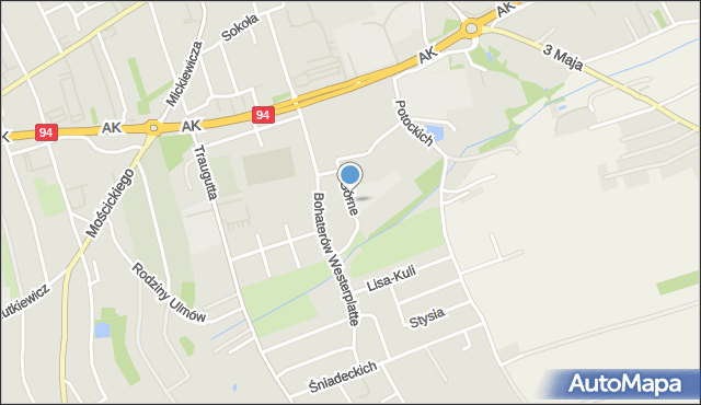 Łańcut, Górne, mapa Łańcut