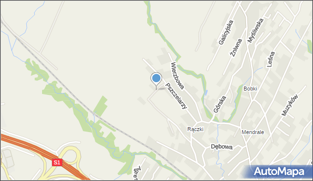 Łodygowice powiat żywiecki, Gościnna, mapa Łodygowice powiat żywiecki