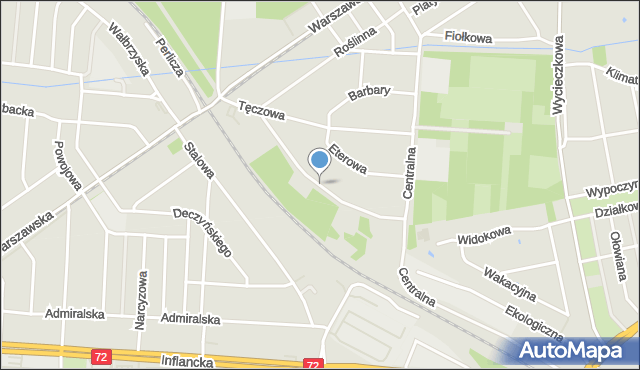 Łódź, Góralska, mapa Łodzi