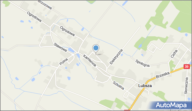 Lubsza powiat brzeski, Gospodarcza, mapa Lubsza powiat brzeski