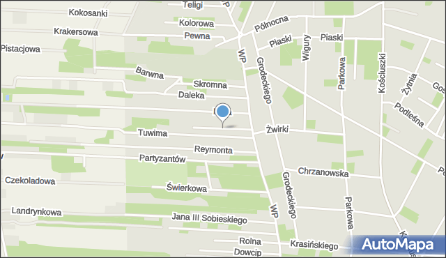 Milanówek, Gombrowicza Witolda, mapa Milanówek