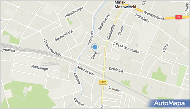 Mińsk Mazowiecki, Górki, mapa Mińsk Mazowiecki
