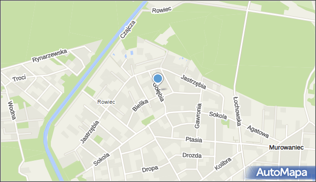 Murowaniec gmina Białe Błota, Gołębia, mapa Murowaniec gmina Białe Błota