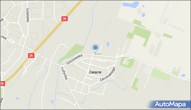 Myślibórz, Gorzowska, mapa Myślibórz