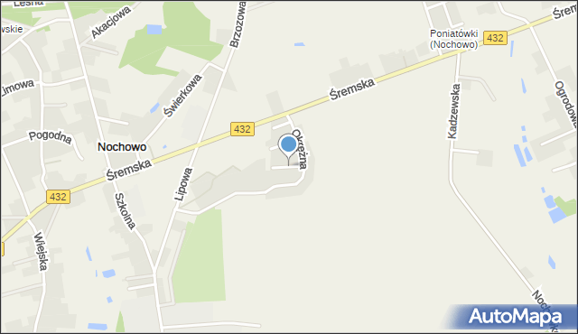 Nochowo, Gościnna, mapa Nochowo