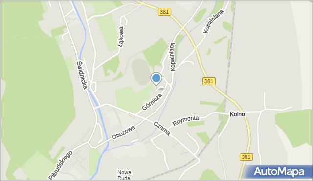 Nowa Ruda powiat kłodzki, Górnicza, mapa Nowa Ruda powiat kłodzki