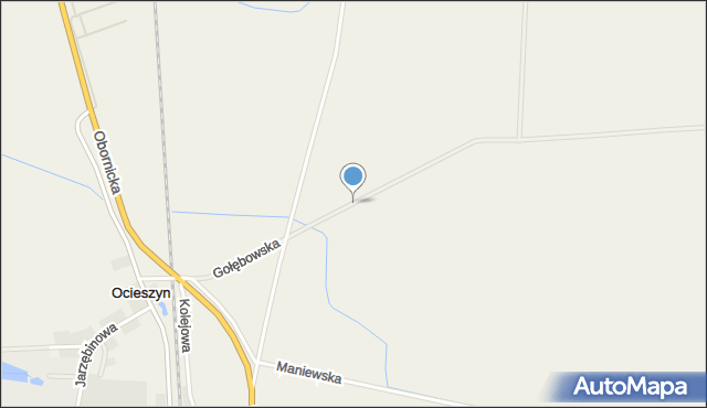 Ocieszyn, Gołębowska, mapa Ocieszyn