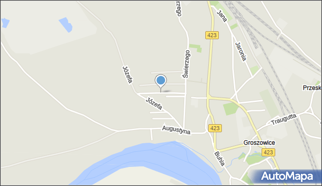 Opole, Gołębia, mapa Opola