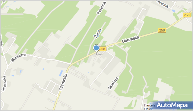 Osiek nad Wisłą, Gołębia, mapa Osiek nad Wisłą