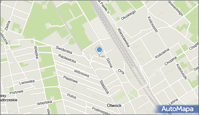 Otwock, Górna-Zaułek, mapa Otwock