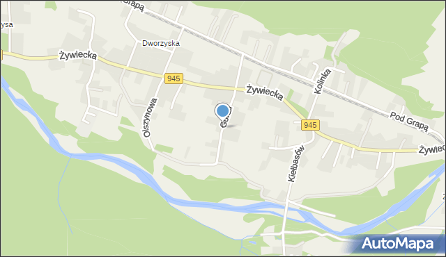 Pewel Mała, Górali Żywieckich, mapa Pewel Mała