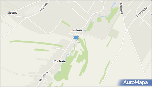 Podlesie gmina Kraśnik, Górna, mapa Podlesie gmina Kraśnik