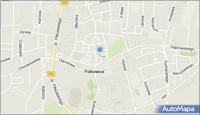 Polkowice, Górna, mapa Polkowice