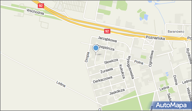 Przeźmierowo, Gołębia, mapa Przeźmierowo