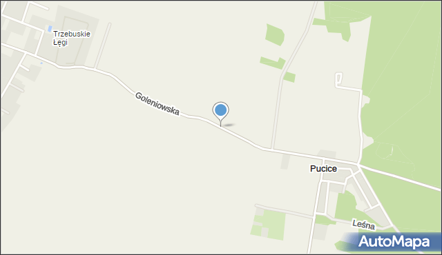 Pucice, Goleniowska, mapa Pucice