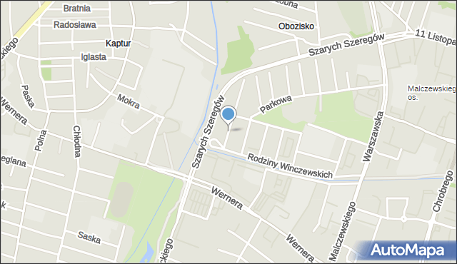 Radom, Gomulickiego Wiktora, mapa Radomia