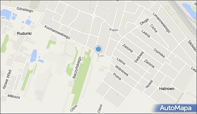 Rudunki gmina Aleksandrów Kujawski, Gombrowicza Witolda, mapa Rudunki gmina Aleksandrów Kujawski